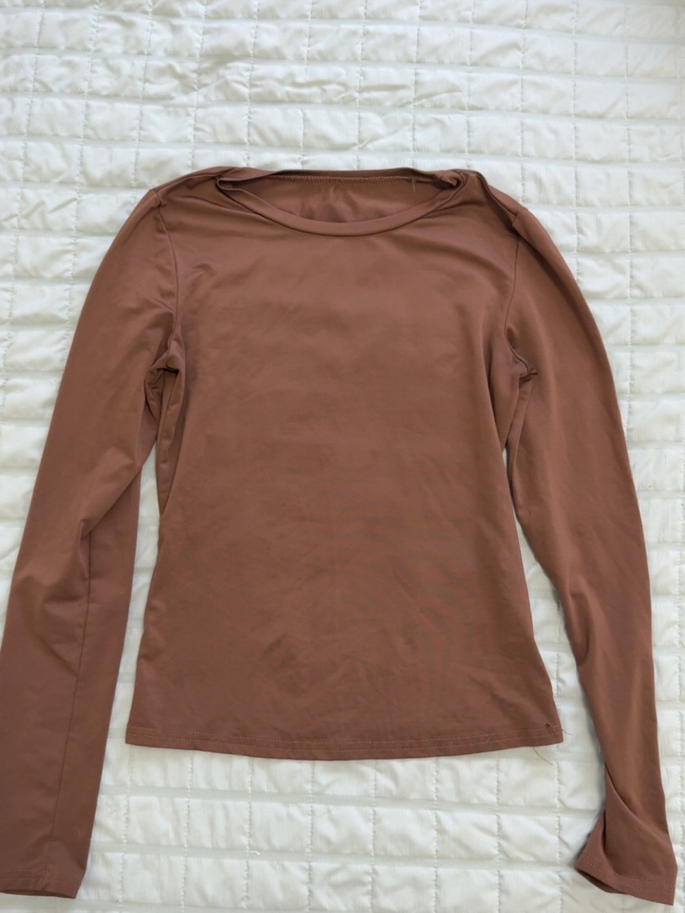 Long Sleeve Crewneck Top in Dusty Rose